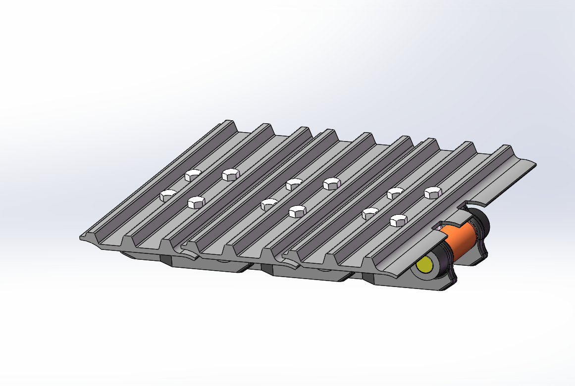 0.2m3挖掘机行走机构四轮一带