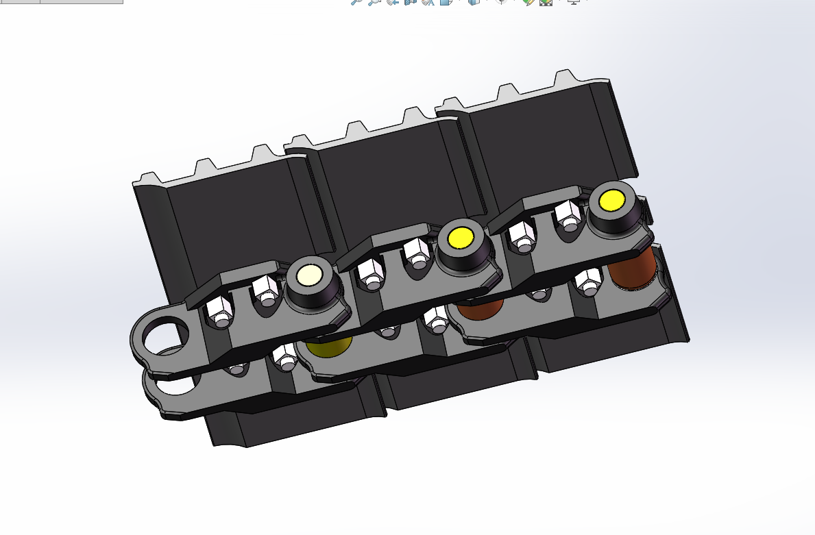 0.2m3挖掘机行走机构四轮一带
