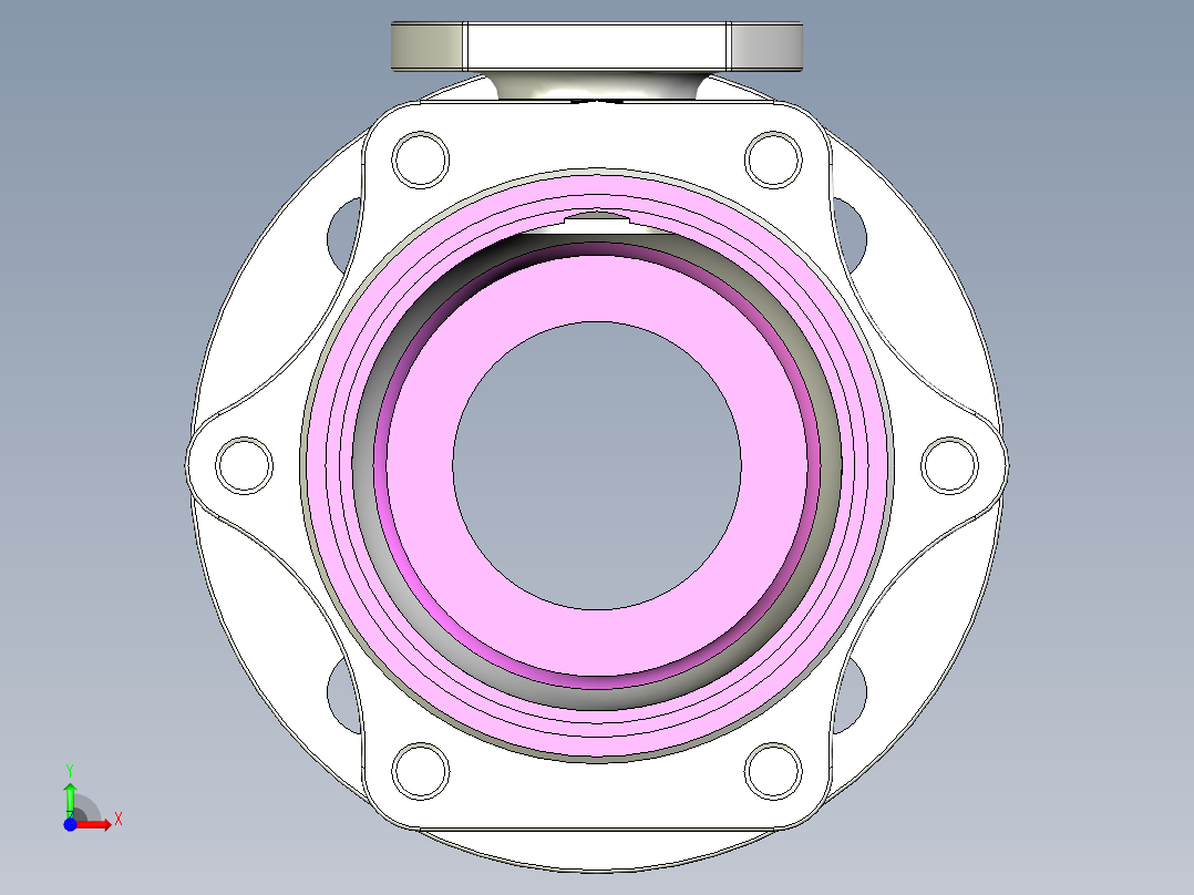 管道手动球阀-水管开关阀-手动阀门User Library-MD52C150DN65-2_MD52C150DN65.BP前视图