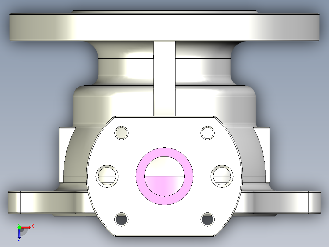 管道手动球阀-水管开关阀-手动阀门User Library-MD52C150DN65-2_MD52C150DN65.BP俯视图