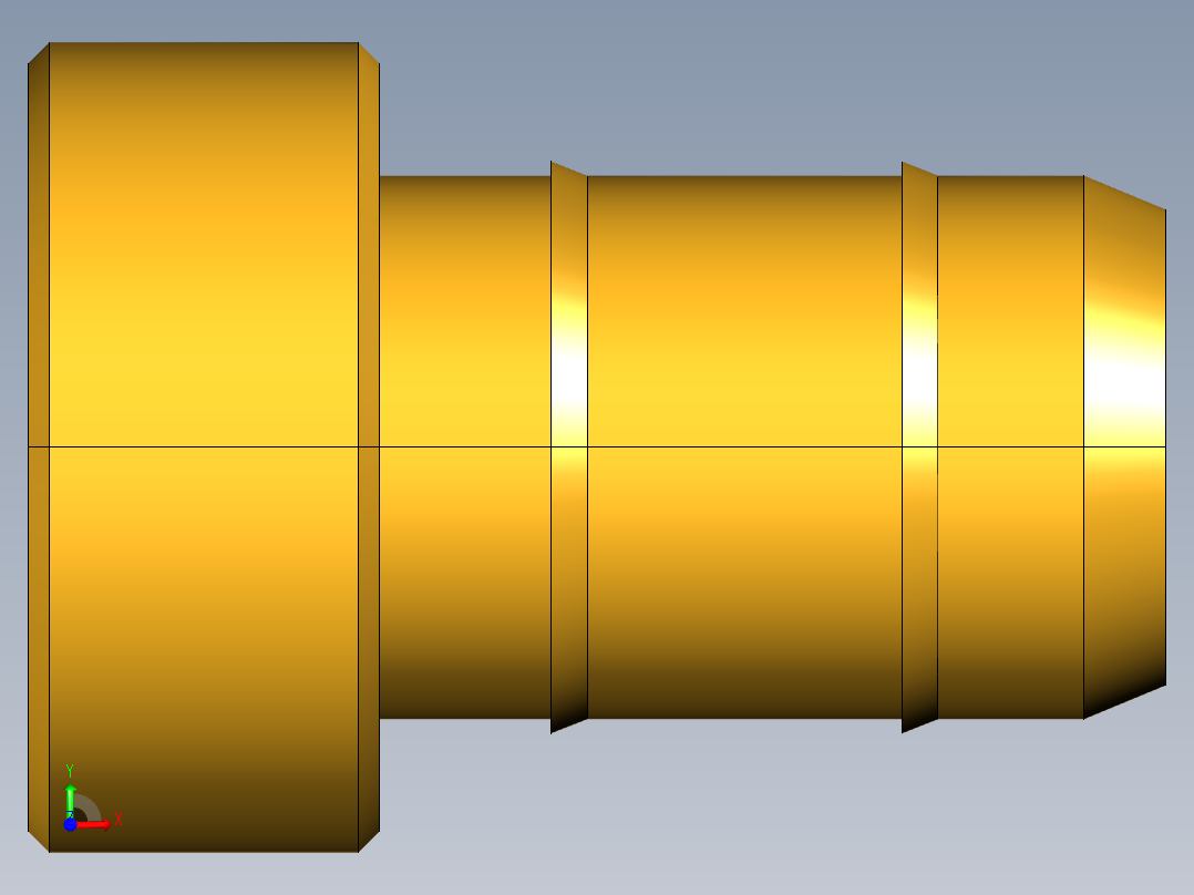 工业通用螺蚊管倒齿式工业硬管接头Plug 20-8前视图