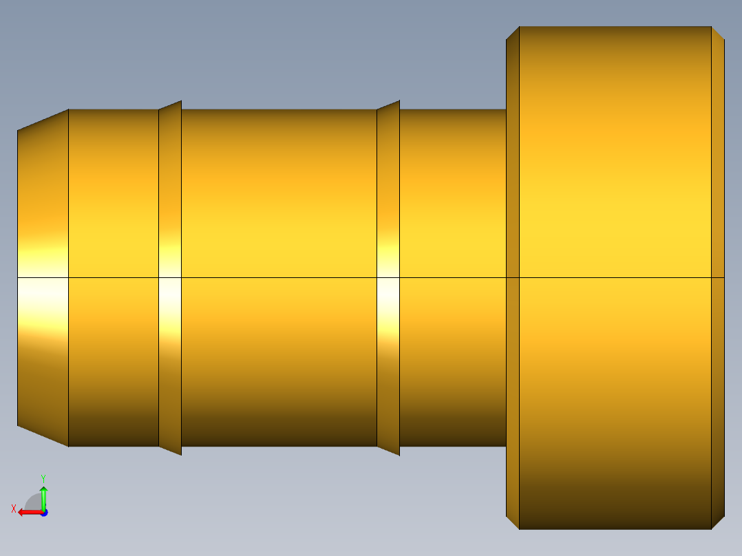 工业通用螺蚊管倒齿式工业硬管接头Plug 20-8后视图