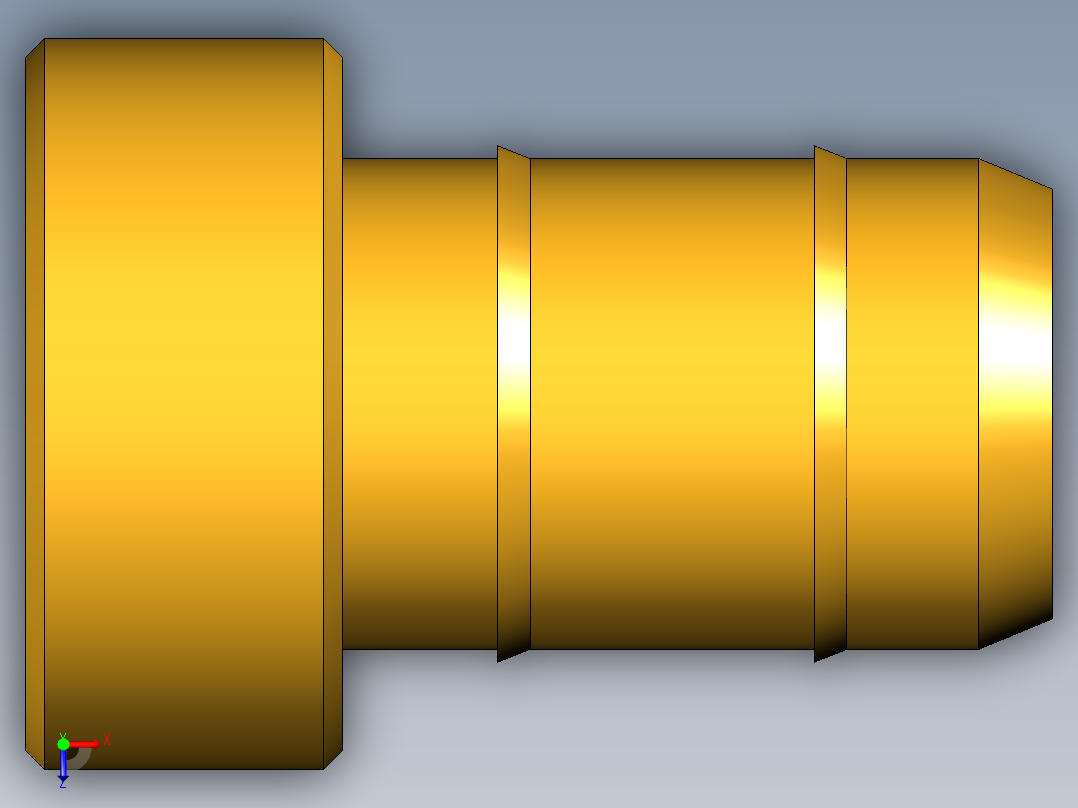 工业通用螺蚊管倒齿式工业硬管接头Plug 20-8俯视图