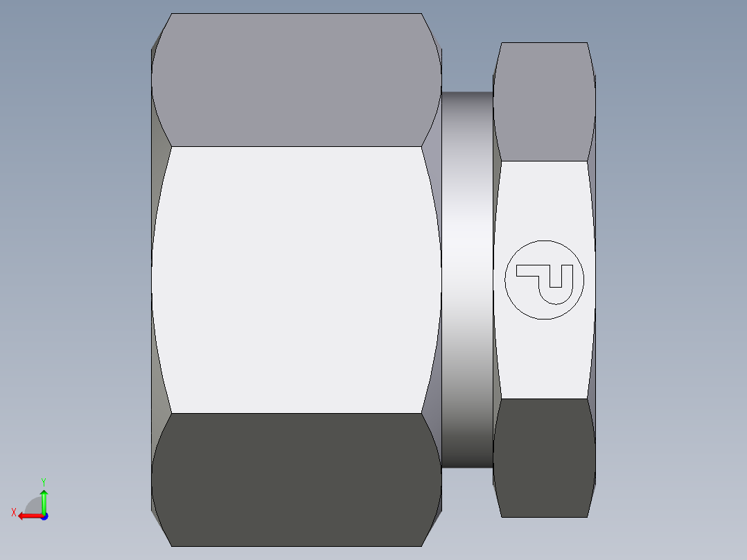 卡套式工业通用硬管接头EO_Blanking_plug_for_tube_ends_ROV15L71后视图