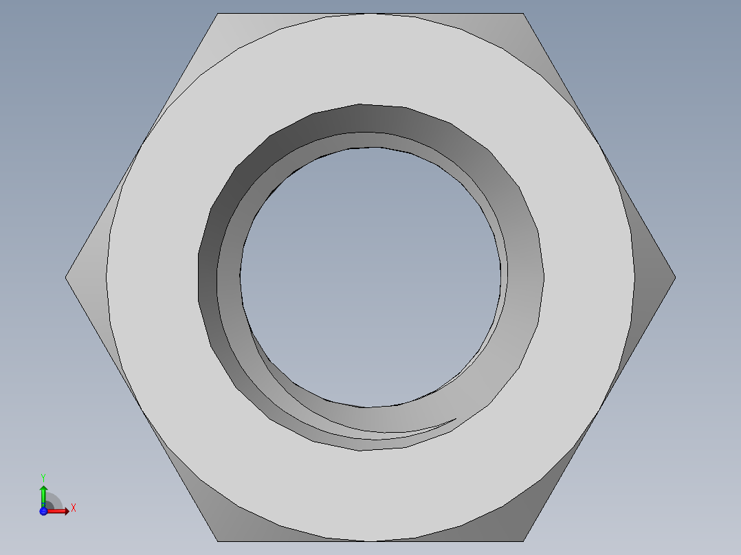 DIN 934 螺母-M5 Nut.SLDPRT前视图