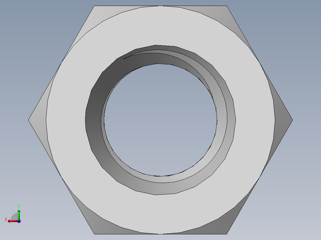 DIN 934 螺母-M5 Nut.SLDPRT后视图