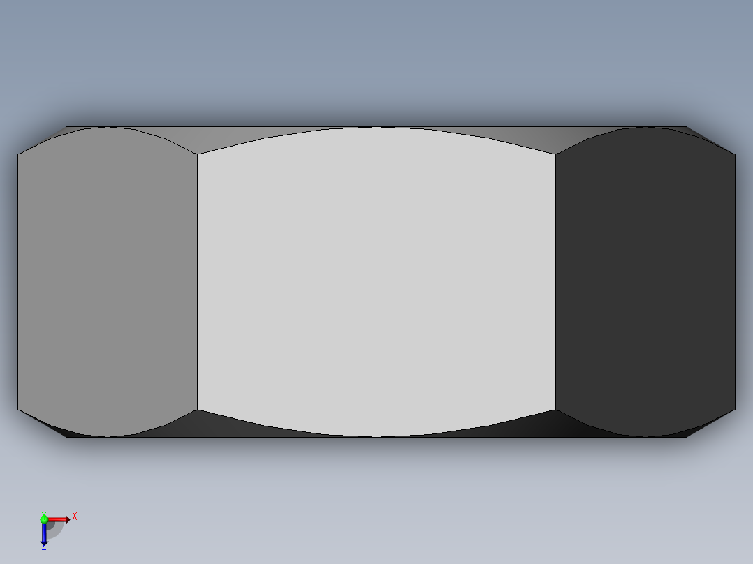 DIN 934 螺母-M5 Nut.SLDPRT俯视图