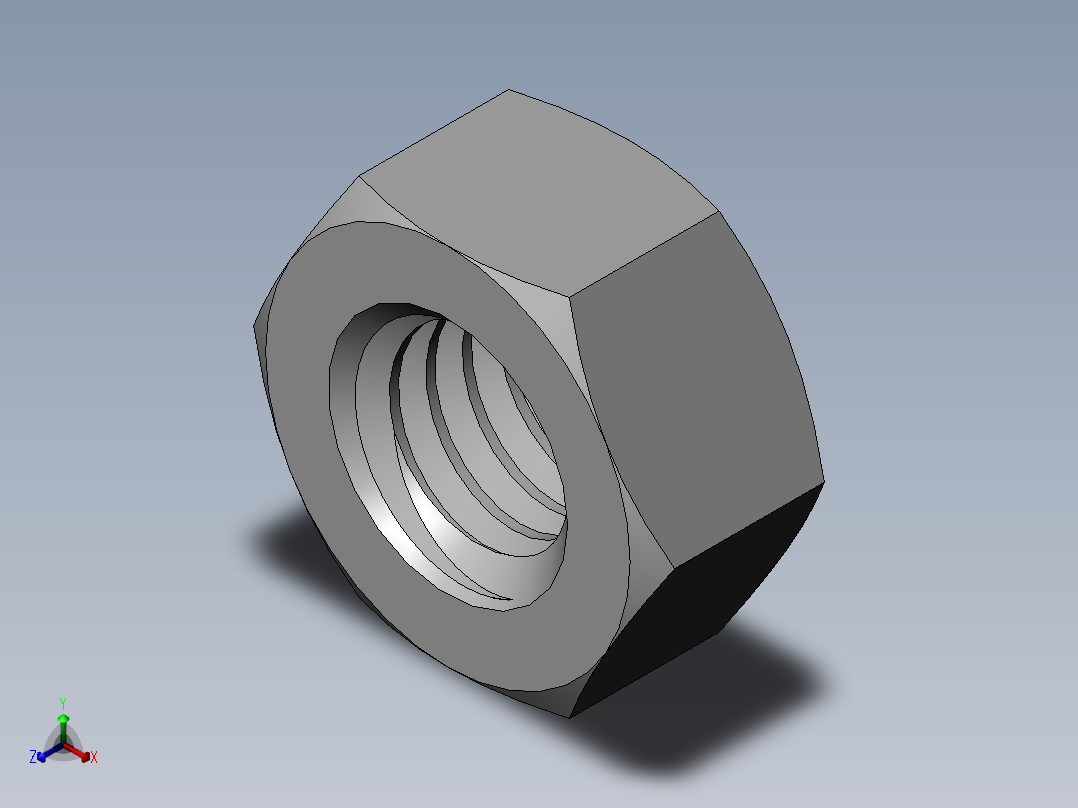 DIN 934 螺母-M5 Nut.SLDPRT正等轴测图