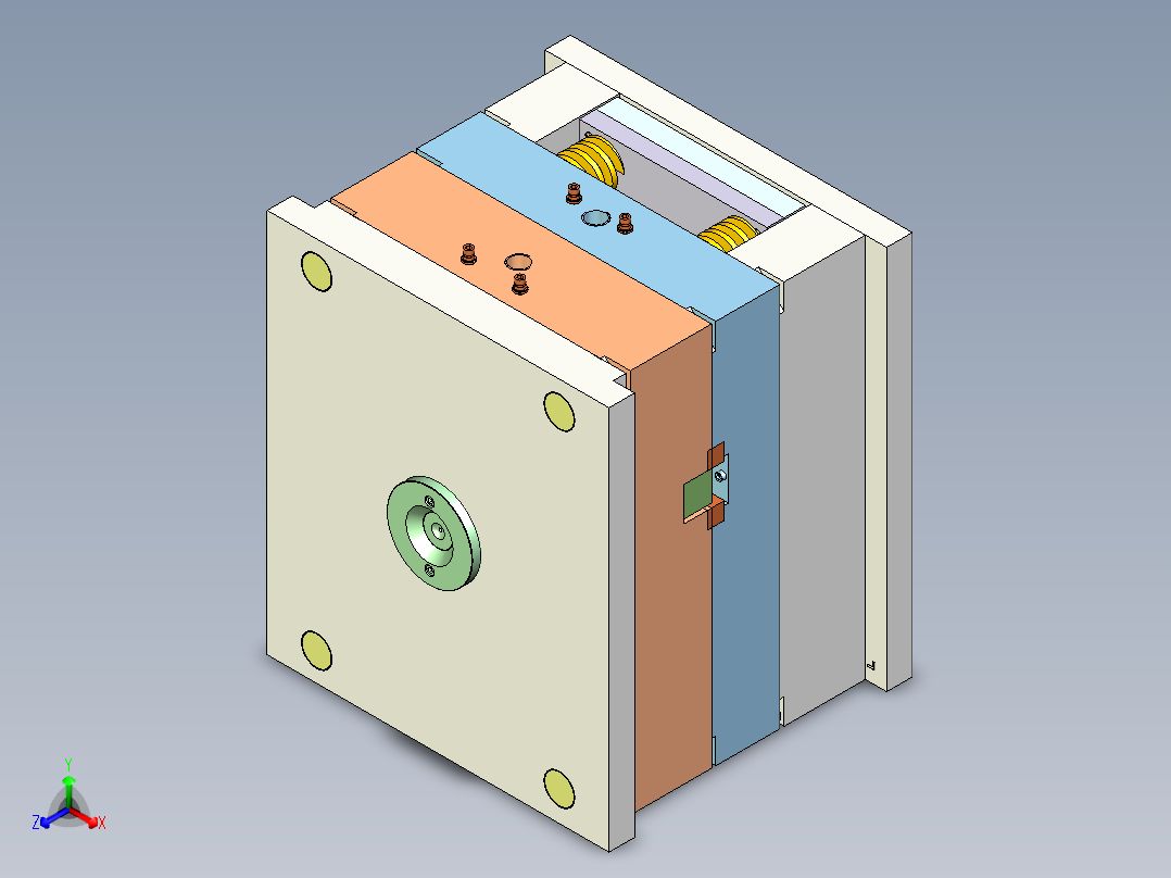 语音闹钟外壳注塑模具含三维二维说明书