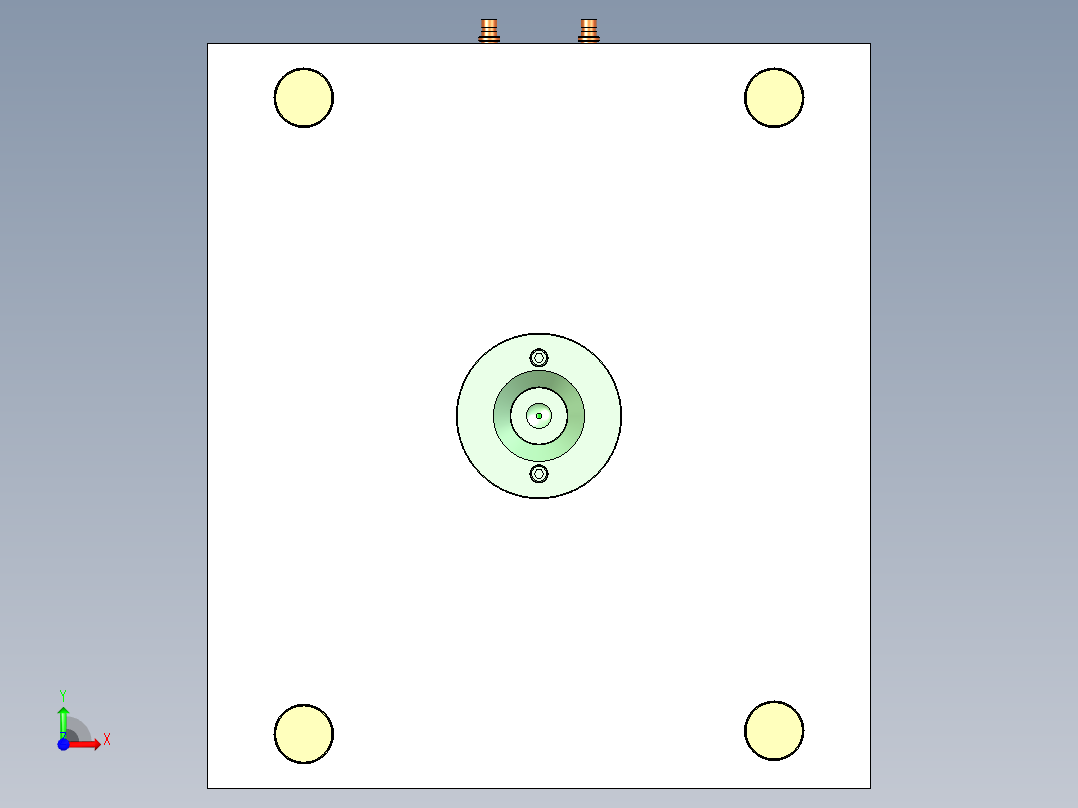 语音闹钟外壳注塑模具含三维二维说明书前视图