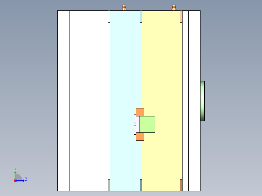 语音闹钟外壳注塑模具含三维二维说明书左视图
