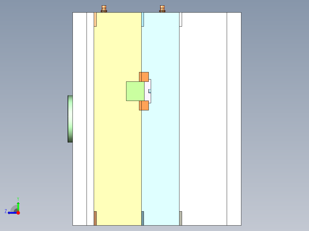 语音闹钟外壳注塑模具含三维二维说明书右视图