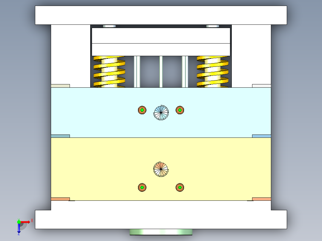 语音闹钟外壳注塑模具含三维二维说明书俯视图