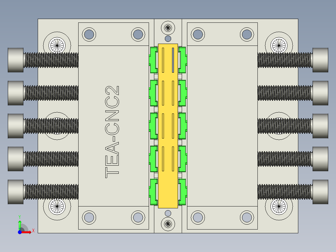 TEA-笔记本CNC工装夹具三维模型CNC2-0317前视图