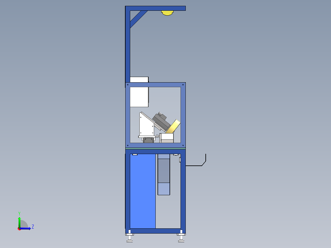 分缝条斜角切割机（sw18可编辑+工程图）左视图