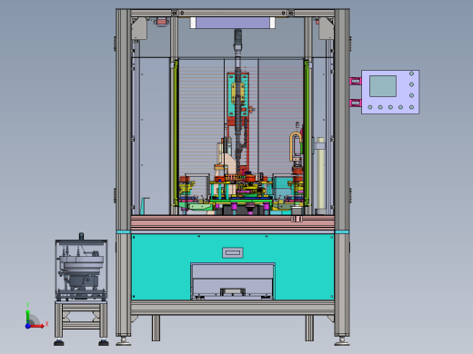 旋片泵保护壳组装设备sw20可编辑前视缩略图