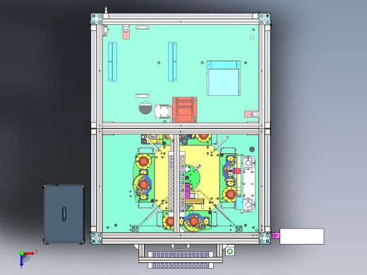 旋片泵保护壳组装设备sw20可编辑俯视缩略图