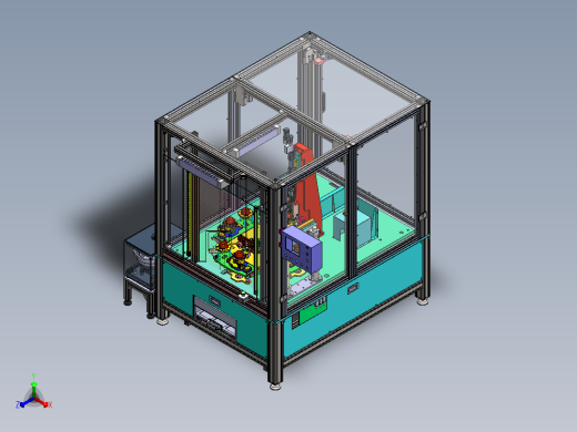 旋片泵保护壳组装设备sw20可编辑正等轴测缩略图