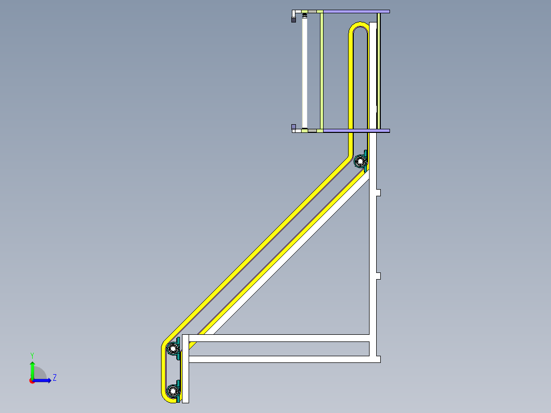 滚筒与皮带混合输送线设计左视图