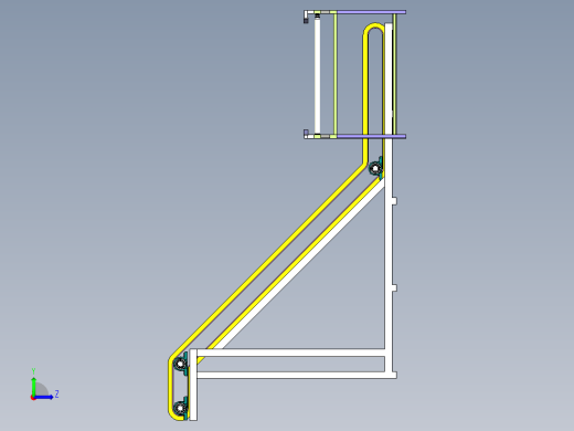 滚筒与皮带混合输送线设计左视缩略图