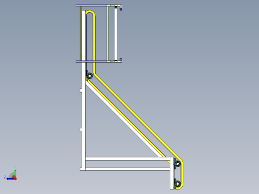 滚筒与皮带混合输送线设计右视缩略图
