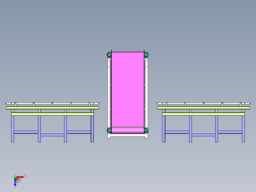 滚筒与皮带混合输送线设计俯视缩略图