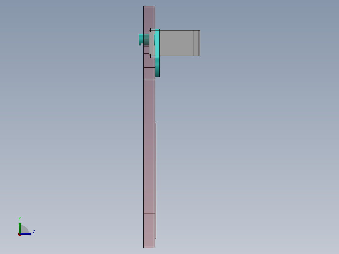 可调节手机车载支架左视图