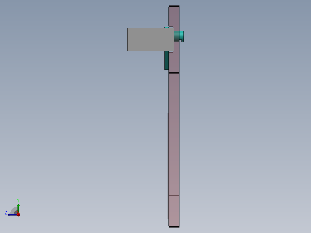 可调节手机车载支架右视图