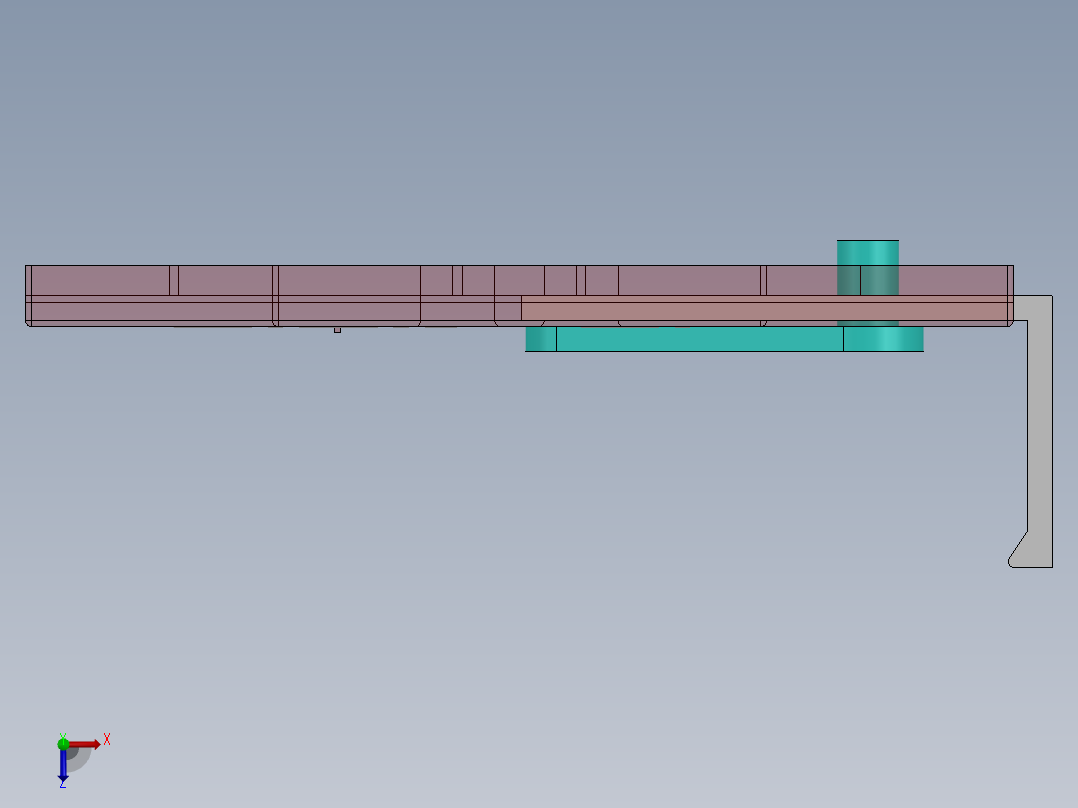 可调节手机车载支架俯视图