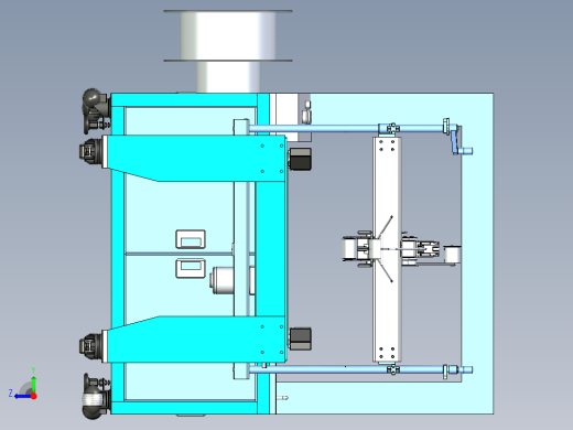 粗铜电缆线加工设备三维设计右视缩略图
