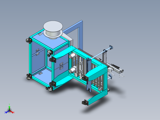 粗铜电缆线加工设备三维设计正等轴测缩略图