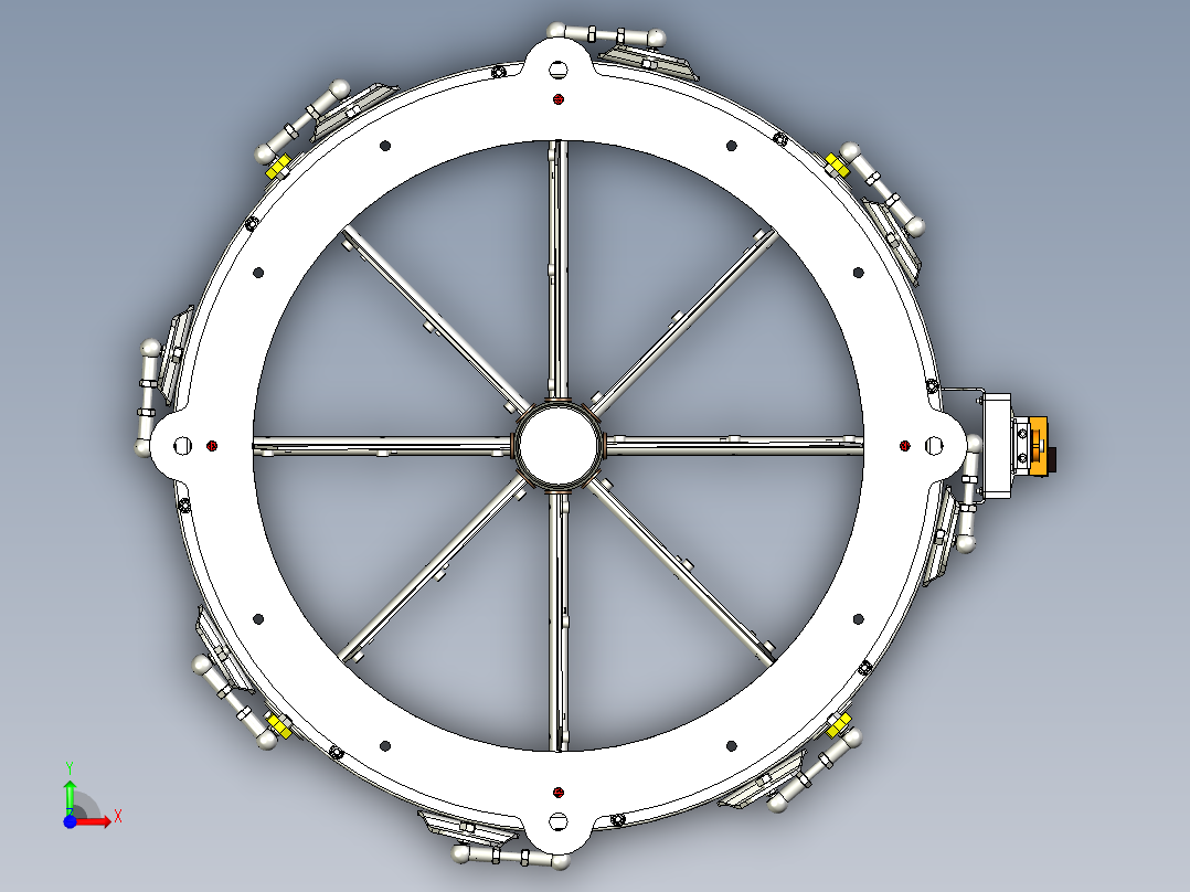 B2004058-叶片挡板叶片阀前视图