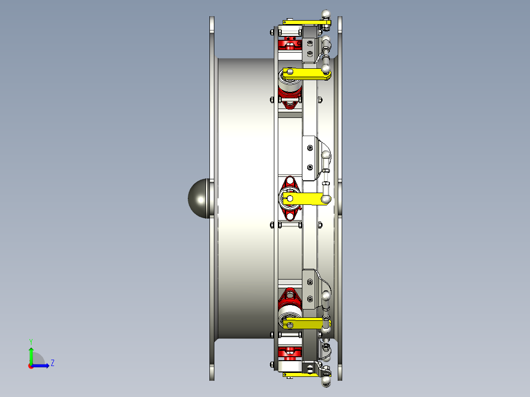 B2004058-叶片挡板叶片阀左视图