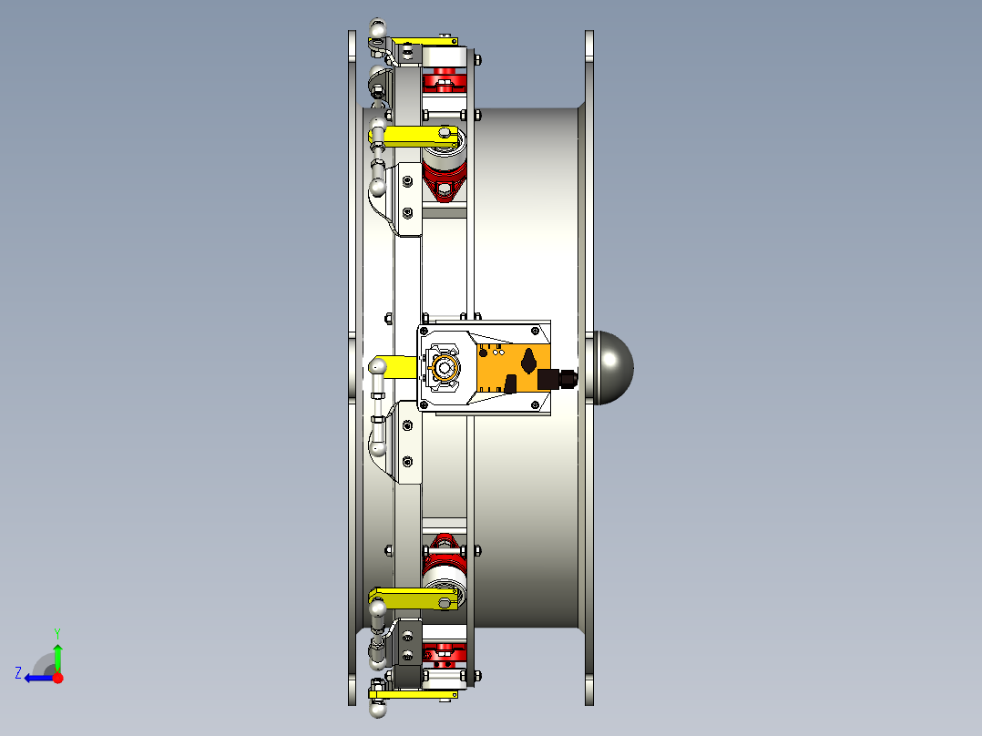B2004058-叶片挡板叶片阀右视图