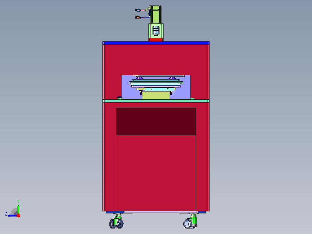 压头压力精确可控的压合机右视图