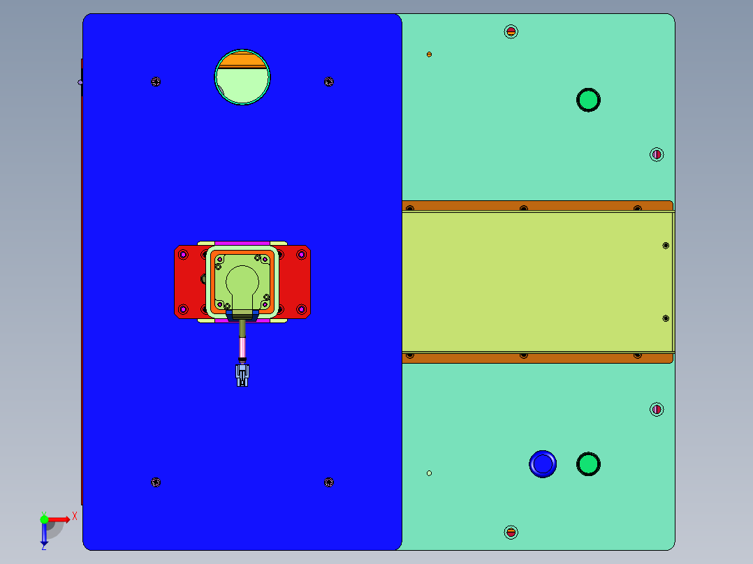 压头压力精确可控的压合机俯视图
