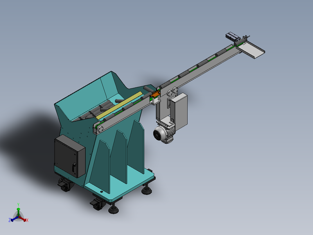 推板阶梯式提升式上料供料机702407正等轴测图