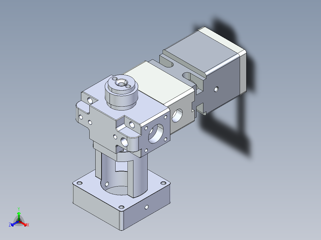 制胶机混合设备正等轴测图