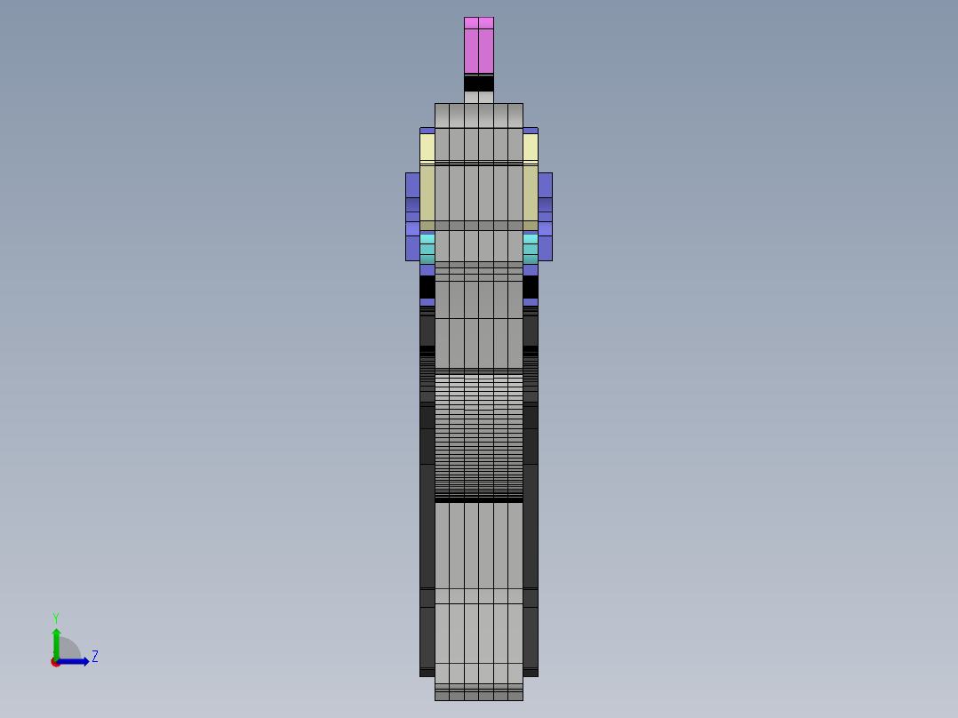 橡皮筋枪左视图