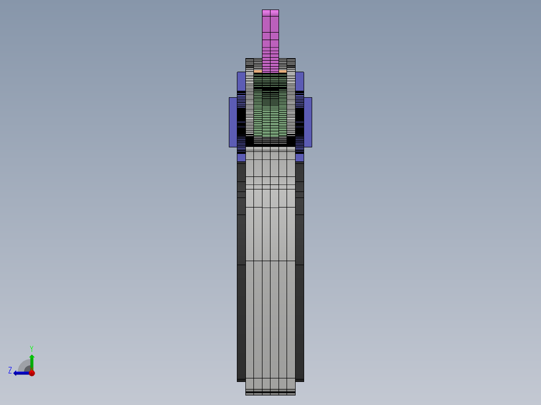 橡皮筋枪右视图