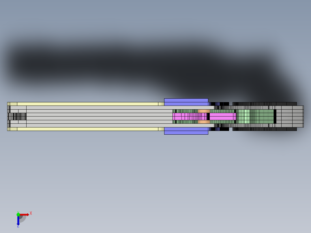 橡皮筋枪俯视图