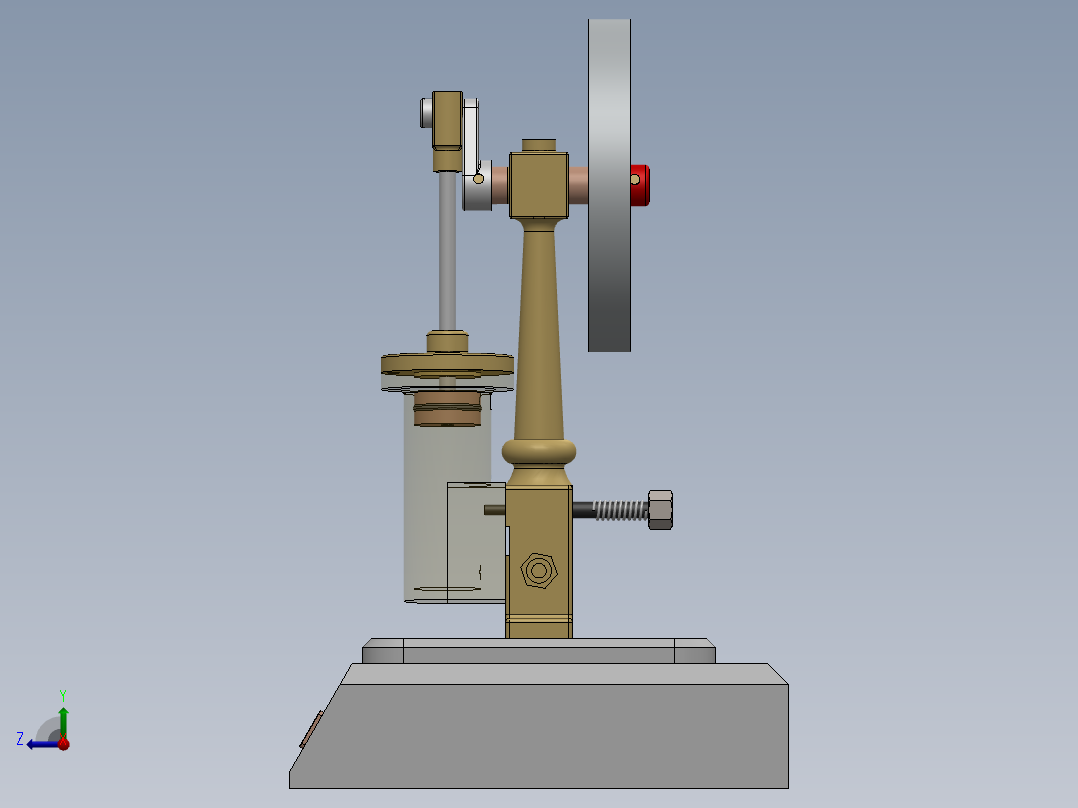 蒸汽机a-simple-oscillating-steam-engine-27-模型格式为 sw右视图