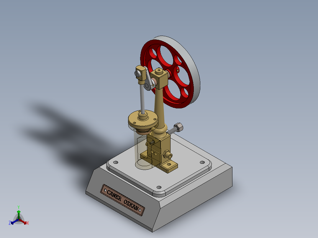 蒸汽机a-simple-oscillating-steam-engine-27-模型格式为 sw正等轴测图