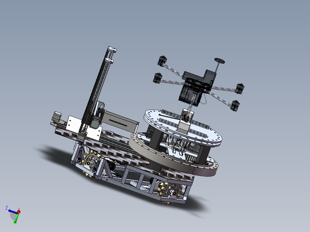 四旋翼无人机起降平台