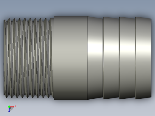螺纹管水管接头-直通 DN25俯视缩略图