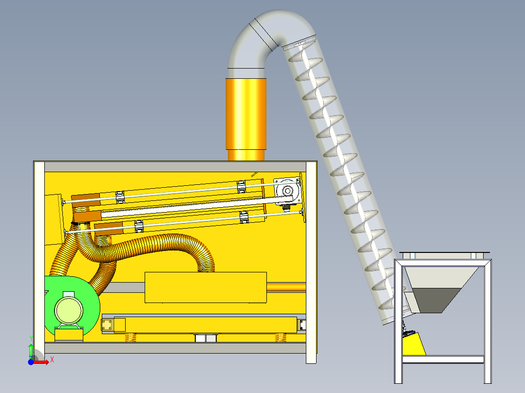 种子筛选机   ug12前视图