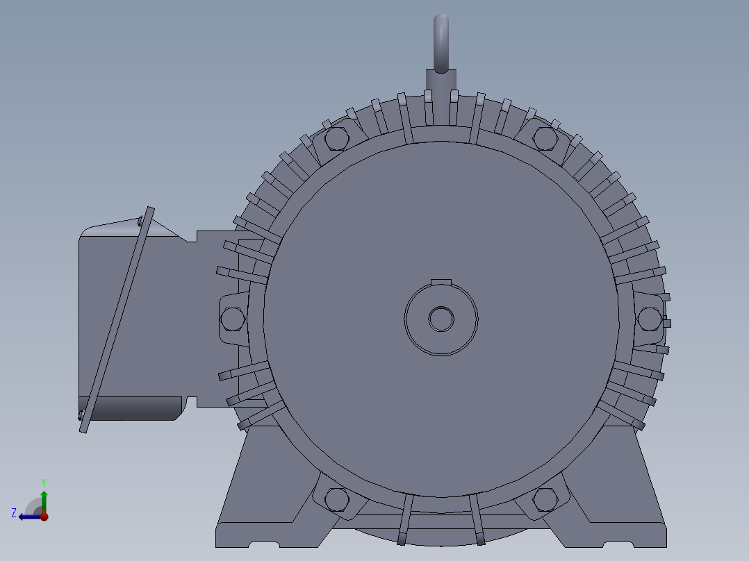 电机40HP马达右视图