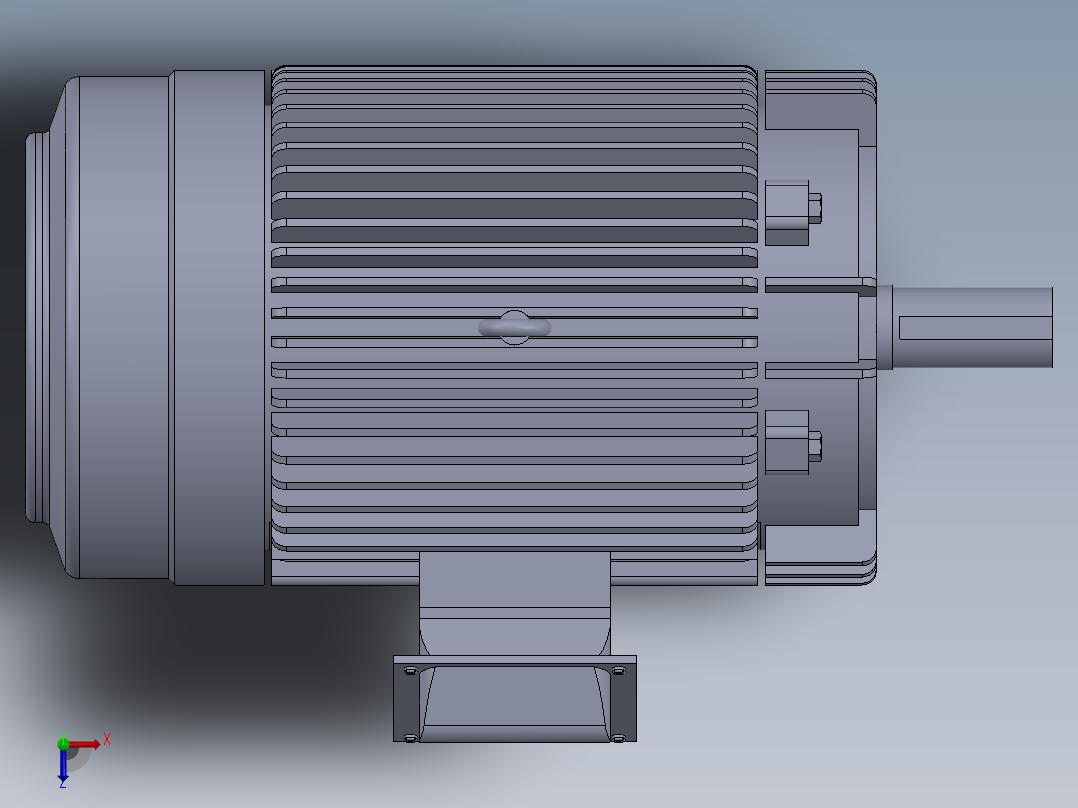 电机40HP马达俯视图