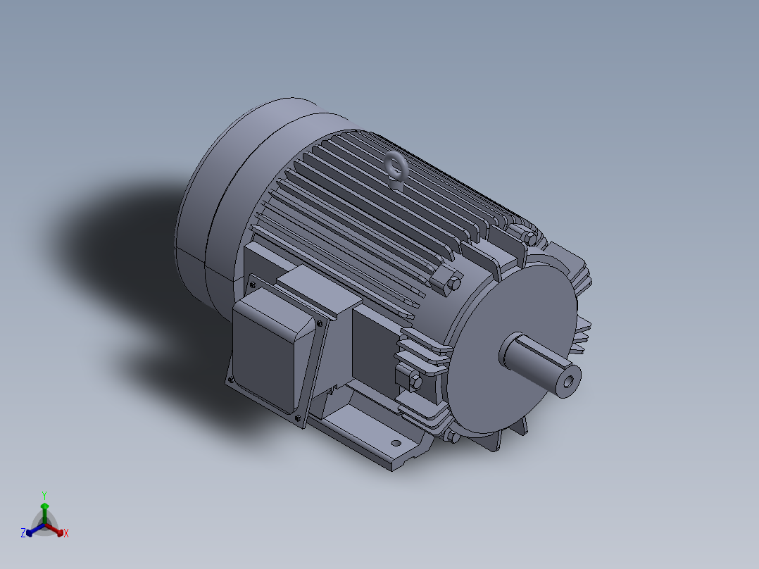 电机40HP马达正等轴测图