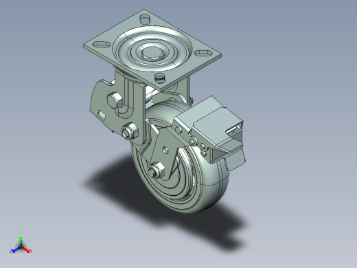 6寸220高万向轮正等轴测缩略图